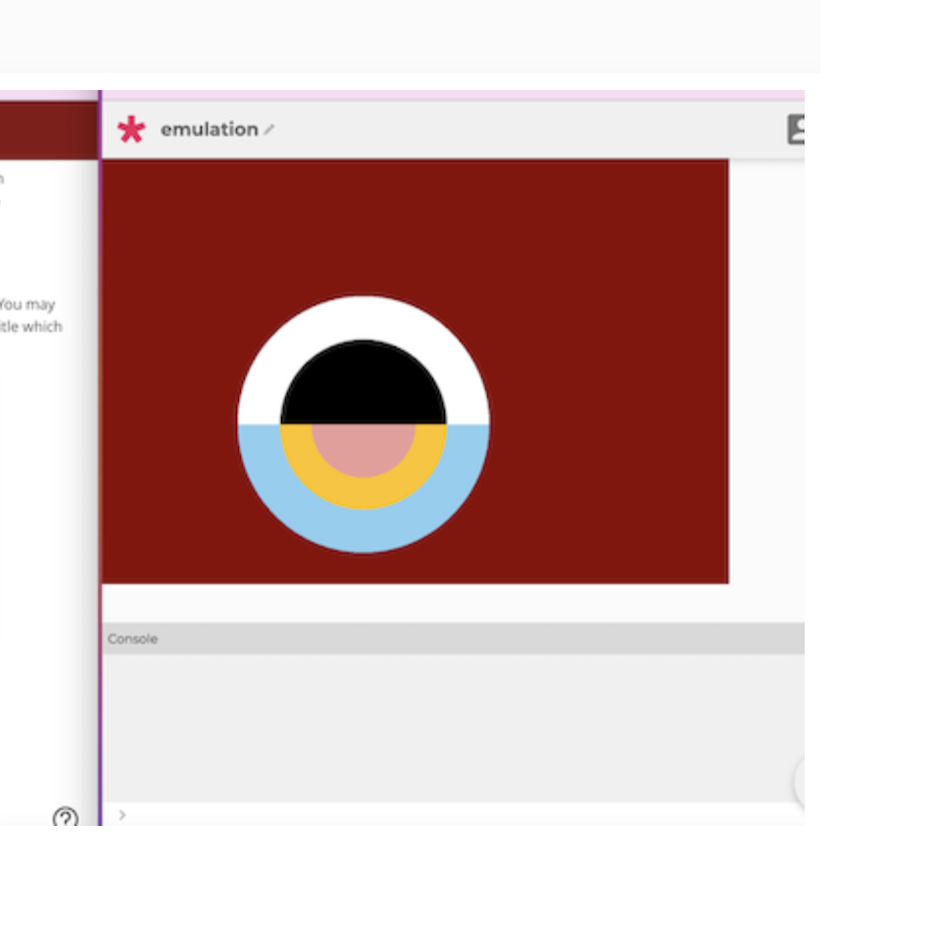 A screengrab of some work I coded on p5.js